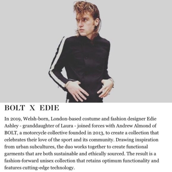 RARE Bolt x Edie 2019 "SCRAMBLE" Jacket Unisex Black Satin Racer | London - Picture 3 of 12